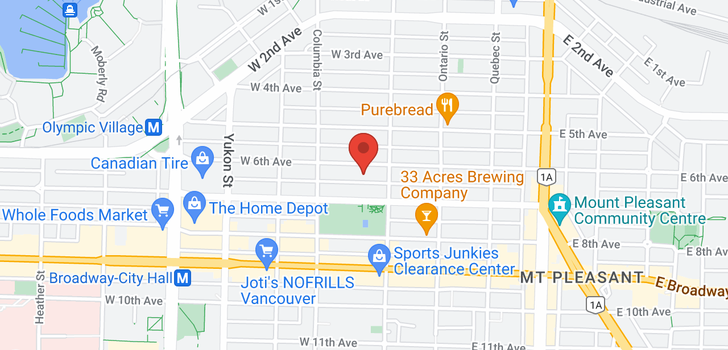 map of 309 128 W 6TH AVENUE